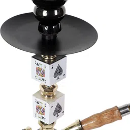 flipkart smartbuy Premium Designer King Print 16 inch Crystal, Iron Hookah image 4