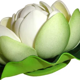 muhil Floating Lotus Medium White Lotus Artificial Flower image 2