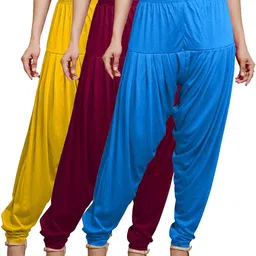 afra Cotton Blend Solid Patiala-picture-21