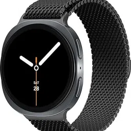 LNKART Metal Bands for Galaxy Watch 8 Band 40mm 44mm/Galaxy Watch 8 Classic Band 46mm,Magnetic Mesh Stainless Steel Wristband Milanese Loop Strap for Galaxy Watch 8/8 Classic Smart Watch Strap image 1