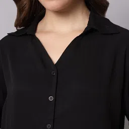 funday fashion Women Regular Fit Solid Casual Shirt image 4