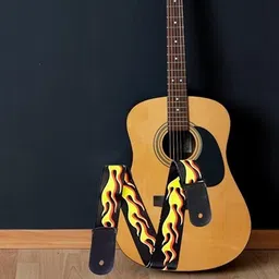 imaginea Adjustable Polyester Guitar Strap with Wall Hanger for Acoustic Guitar Polyester Strap image 4