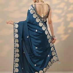 libas Embellished Daily Wear Satin Saree image 4