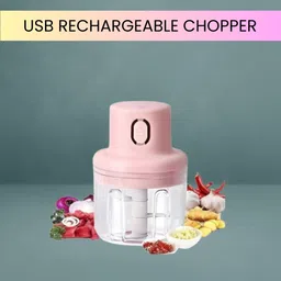 guggu Mini Rechargeable Chopper, Electric Chopper for Onion, Garlic and VegetableC132 Electric Vegetable & Fruit Chopper image 1