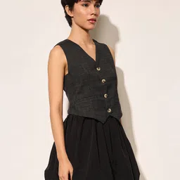 only Checkered Women Waistcoat image 5