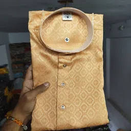 vastraveda Men Jacquard Kurta Pyjama Set image 2