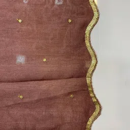 fabrizio Art Silk Embellished Brown Women Dupatta image 3