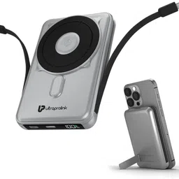 10000 mAh 22.5 W Wired & Wireless With MagSafe Compact Pocket Size Power Bank-image-4