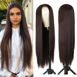 d-divine Brown Wigs for Women Brown Wig With Mang Hair Extension-picture-11