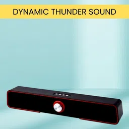 SACRO Bluetooth (PORTABLE HOME TV SOUNDBAR) Dynamic Thunder Sound 2400mAh BatteryX194 20 W Bluetooth Soundbar-image-88