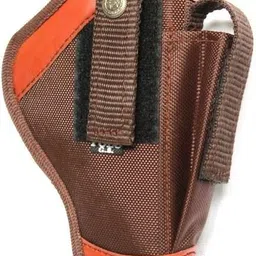 Nylon 9 mm Revolver Pistol Racquet Brown Carry Case Pistol/Gun Cover Free Size-image-20