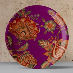 Ethnic Floral Porcelain Wall Plate-image-32