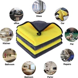 mobfest Microfiber Cleaning Cloth for Car , Kitchen, Bike, Laptop, LED TV, Wet and Dry Microfiber Cleaning Cloth image 5