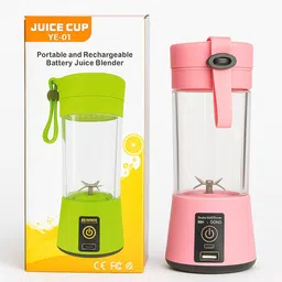 divya drishti deva Rechargeable Mini Juicer Blender – USB Portable Fruit Mixer Bottle 40 W Mixer Blender image 3