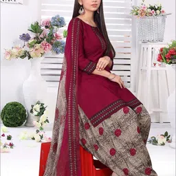 houseofcommon Unstitched Crepe Salwar Suit Material Printed image 1