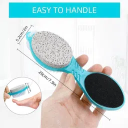dazzle beauty 4 In 1 foot brush (Cleanse, Scrub, File And Buff) Pedicure Tool image 2