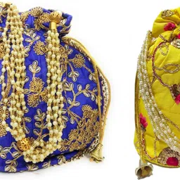 athizay Girls Blue, Yellow Potli-picture-10