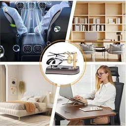 wleworldlookenterprises ™ $ Car Perfume Rotating Helicopter Liquid Air Refresher Modern Dashboard Aroma Oil image 2