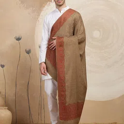 GREEN AGRITECH Polyester Wool Blend Woven, Self Design Men Shawl image 4