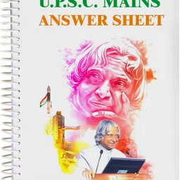 spirrel UPSC SPIRAL Mains Answer Writing Civil exam Booklet 70gsm A4 Notebook TRANSPARENT COVER 200 Pages-picture-25