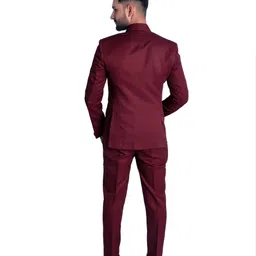 evauke Men jodpuri bandhgala Solid Suit image 2
