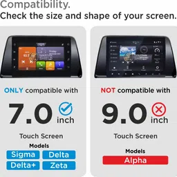 spartan shield Screen Guard for MARUTI SUZUKI FRONX DELTA, DELTA+, ZETA Music Infotainment System Display Screen Protector | Car GPS Navigation Accessories [Not Tempered Glass] (7 Inch) image 2