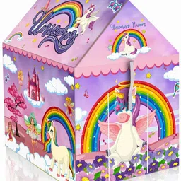 romzen Kids house Unicorn tent house for 2-10 years boys and girls(Big Size) image 3