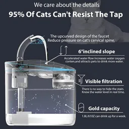 ghanu Cat Water Fountain, Dog Water Dispenser, Pet Drinking Fountain, Drinking Bowl image 5