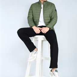 pepe jeans Men Solid Bomber Jacket image 2