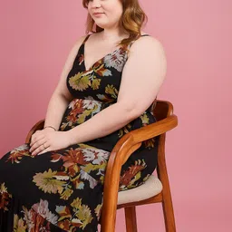 dressberry Women A-line Black Maxi/Full Length Dress image 2