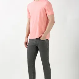 peter england Men Slim Mid Rise Dark Blue Jeans image 2