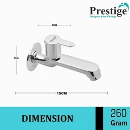prestige EVA Long Body Bib Tap For Bathroom,Kitchen Bib Tap Faucet image 3