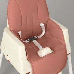 syga High Chair for Baby Kids, Safety Toddler Feeding Booster Seat Dining Table Chair with Wheel (Brown) image 5