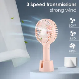 drumstone USB Rechargeable Mini Handheld Fan, Personal Cooling Fan - 15 Years Warranty Table Fan image 2