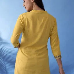 anouk Women Embroidered Viscose Rayon Straight Kurta image 3