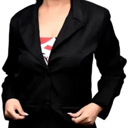 sarthakhub Women Self Design Single Breasted Casual Blazer-picture-22