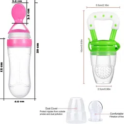 sbts Container and Nipple BPA Free Combo Pack of 2 - Silicon Food Container & Nipple, Food Grade Plastic Caps image 2