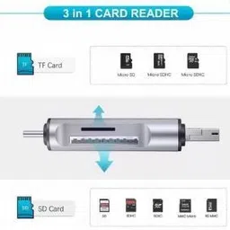 TECHGEAR Card Reader, 3-in-1 USB 3.0, USB C, Micro USB Card Reader SD, Micro SD 0 lm LED Cordless Portable Projector image 3