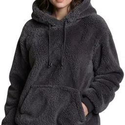 fairiano Women Full Sleeve Self Design Hooded Sweatshirt-picture-27