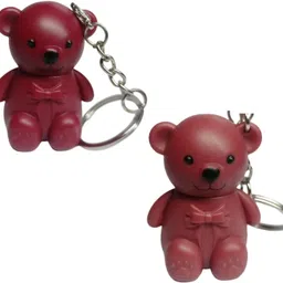 Korean 2in1 Teddy Bear Keychain Matte Long Lasting Lip Gloss Lipstick (2 Pcs)-image-10