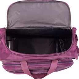 tahafashion 50 L Strolley Duffel Bag - Combo Set of 2, Unisex Travel Bags Light Weight Small Travel Duffel Bag - Purple, Red - Regular Capacity image 2