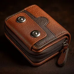 mensch Men & Women Casual Tan Artificial Leather RFID Card Holder-picture-24