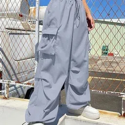 farukhi creation Women Loose Fit Grey Polyester Trousers-picture-27