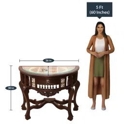 mudramark from pepperfry Awadh Teak Wood Console Table in Walnut Finish image 3