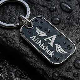 abhi online shop Premium customized Metal Keychain with Name Key Chain for Car,Bike Home Keys Key Chain image 4