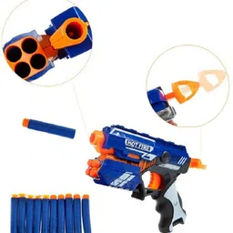 bgs Blaze Storm Manual Soft Bullet Shooting Gun Toy with 10 Safe Foam Bullet for Kids ( Multicolor ) Guns & Darts image 4