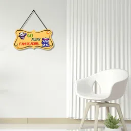 halre Go Away I'm Reading Wooden Wall Hanging Ideal for Kids Room,Home Decor,Gift Item image 4