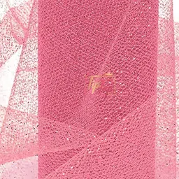 tiptop decoration Premium Net Fabric Mesh Glitter Cloth (5 Meters) (Width:-25 Inch) (Baby Pink)-picture-12