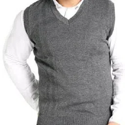 shunit creation Men Solid V Neck Grey Sweater-picture-12