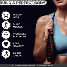 pheonix Combo of 2 - Adjustable Skipping Rope & Hand Gripper Fitness Accessory Kit Kit image 2